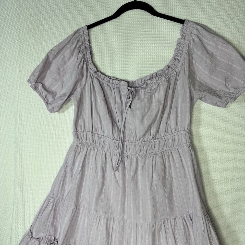 Lost + Wander Lavender Mini Dress Women’s Large Puff Sleeve Cottagecore Tiered - Picture 6 of 15